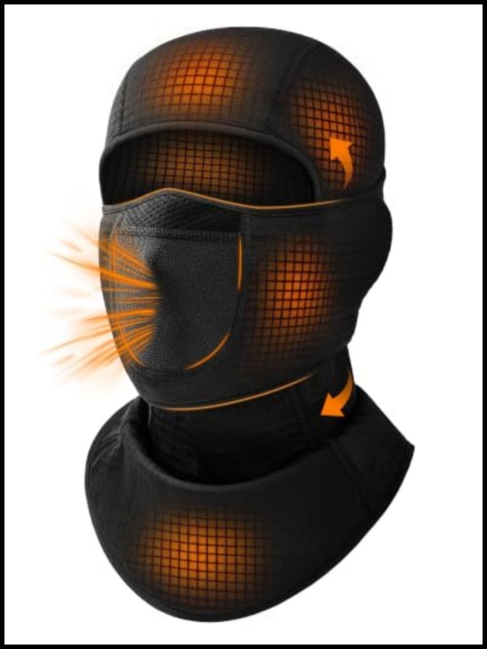 Waffle Fleece Balaclava Ski Mask Movable Face Cover Thermal Winter